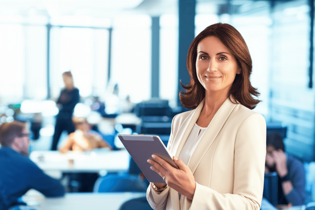 Dirigeante d'entreprise accompagnée par GestionOpti